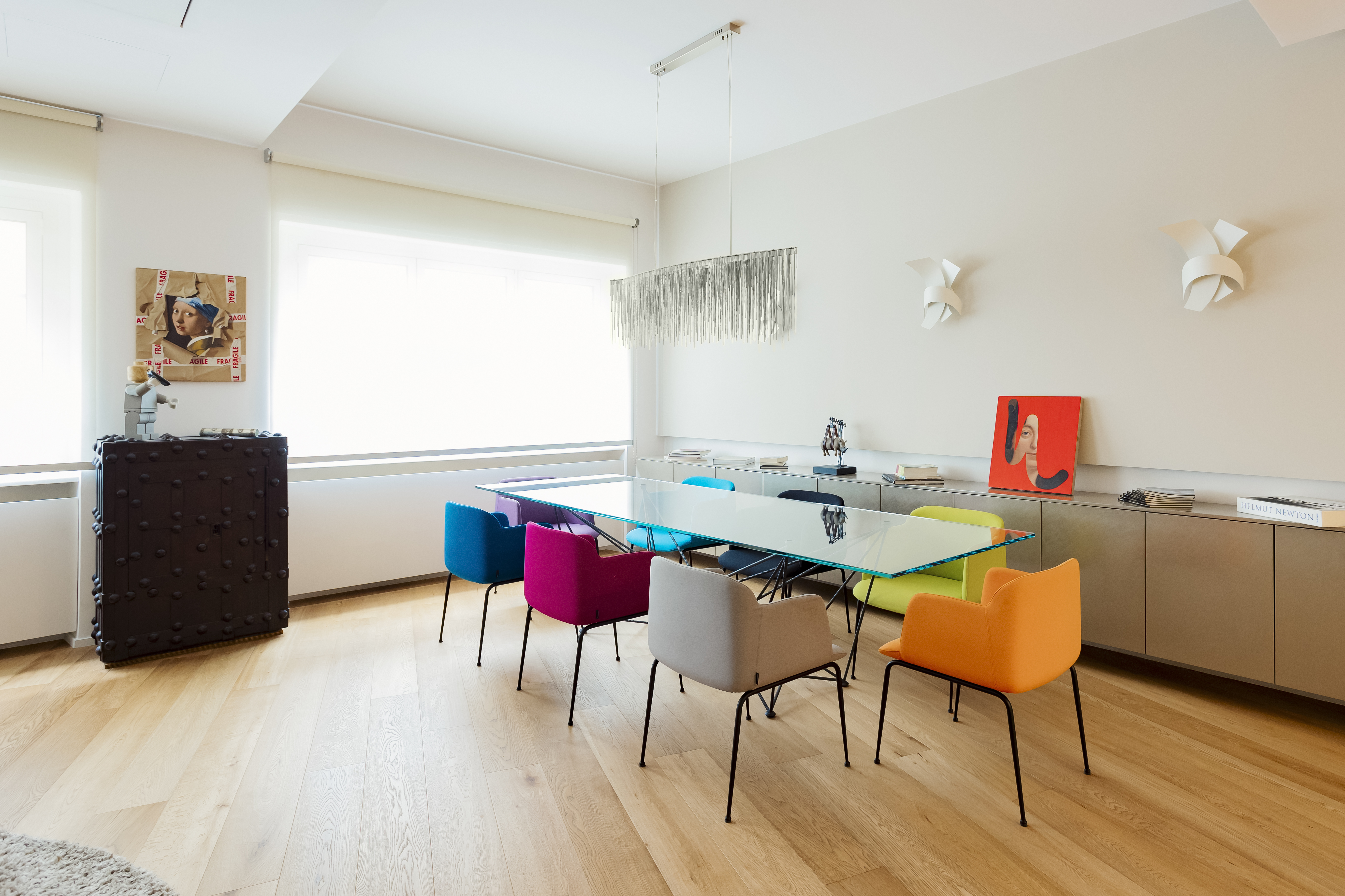 Soggiorno appartamento contemporaneo Genova